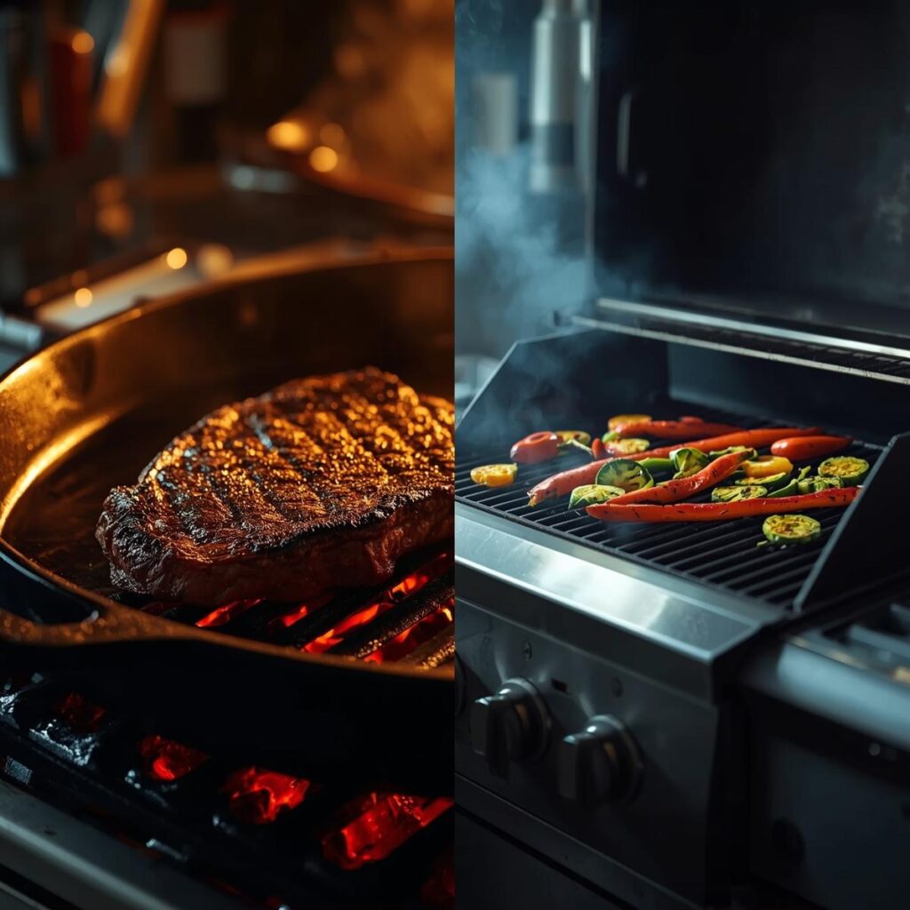 Cast Iron vs Stainless Steel Grilling